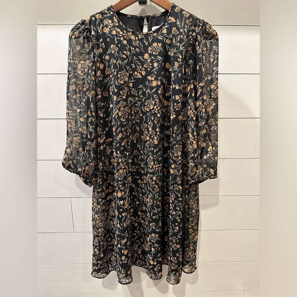 Calvin Klein Brown Floral Dress- Size 6